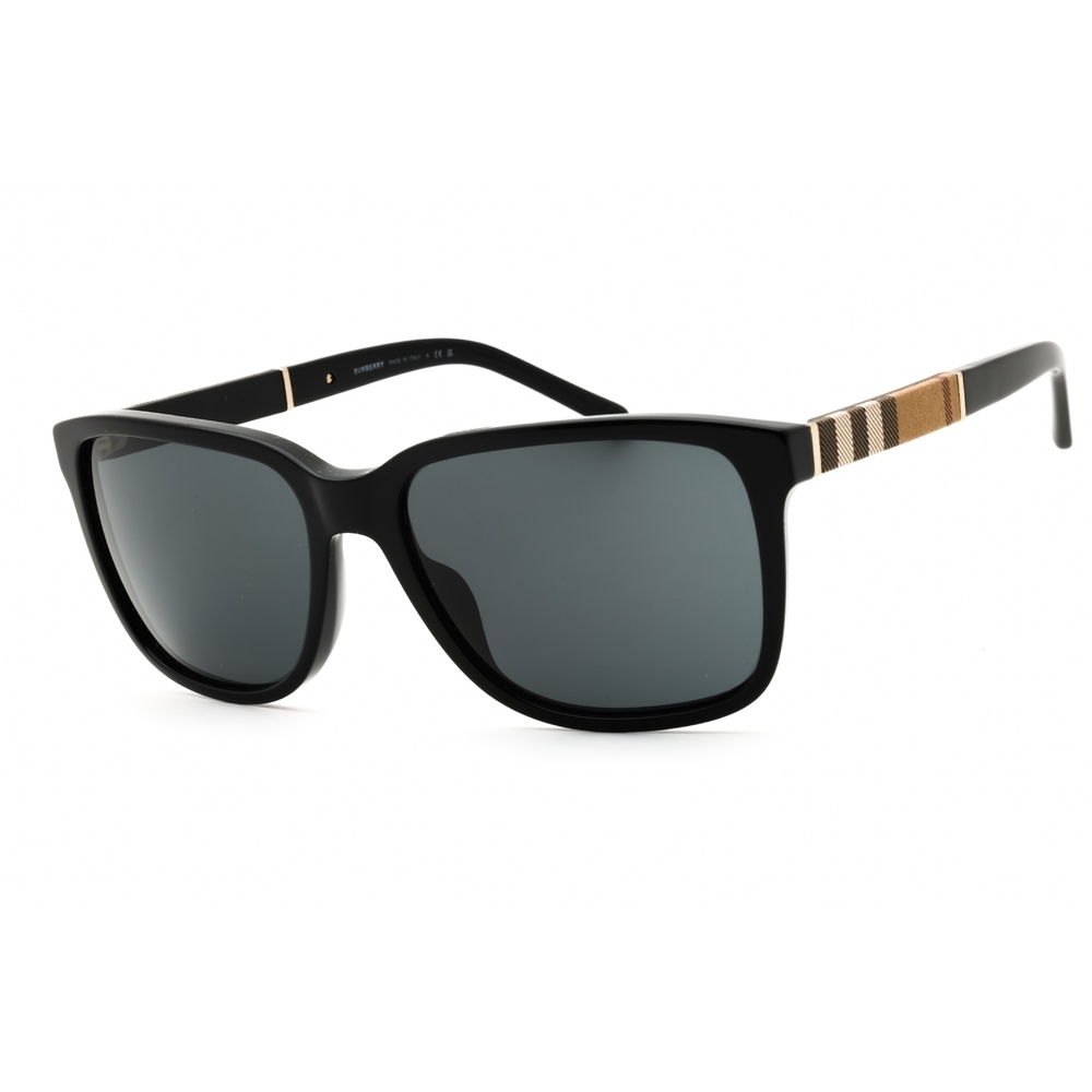 NWT Burberry BE4181-300187 Black Rectangle 58mm Sunglasses
